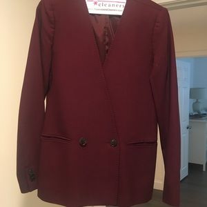Theory maroon blazer